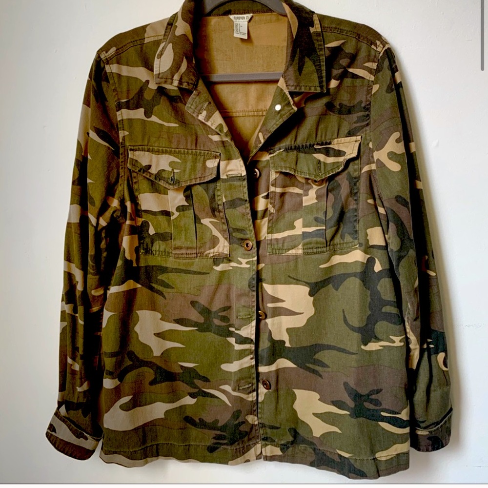 F21 Army Fatigue Flannel 💚🤎